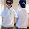 Camisas Polo de Algodón Puro Finas de Verano para Niños y Niñas, Nuevo Estilo de Verano, Tallas Mediana y Grande con Estampado de Dibujos Animados, Camisas Polo Versátiles con Cuello