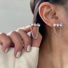 Pendientes de circonita con diseño de nicho, elegantes pendientes de circonita con borlas largas y destellos de estilo europeo y americano, pendientes de viento frío de alta calidad para mujer
