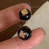 118 aretes pequeños versión acero de titanio color estable hermosos no se decoloran pequeña presencia de moda para el commute urbano redondos M2-8