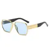 Gafas de Sol Europeas y Americanas de Montura Grande, Nuevas de Moda para Fotografía Callejera, Gafas de Sol Personalizadas de Pasarela, Elegantes Gafas de Sol Poligonales Retro