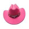 Bestseller transfronterizo Sombrero de vaquero occidental Guoluo Xizang con accesorio de cabeza de vaca, sombrero de fieltro para hombres y mujeres, fedora estilo Xizang, sombrero de sol de ala ancha
