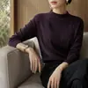 Otoño Primavera 2026 Nuevo Estilo Cuello Alto Ropa Interior Color Sólido Elástica Cálida Capa Base Camiseta de Manga Larga Temperamento para Mujeres Jóvenes