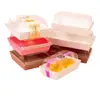 Caja Sándwich Rollo Suizo Dim Sum Caja de Embalaje Hoja Carne Lino Bebé Bei Xue Mei Niang Rollo de Pastel Caja PET