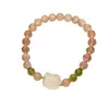 Pulsera de Moda de Cristal Rosa, Lujo Ligero, Gama Alta, Pulsera Exquisita, Accesorio de Mano de Nicho y Versátil