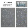 Ins Dulce Fresco Pequeño Serpiente Dorada Pegatina para Uñas Arte 5D Repujado Bronceado Spice Girls Serpiente Plateada Aurora Pegatina para Uñas Joyería SL