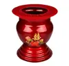 Escupidera Roja de Boda con Tapa Esmalte Dragón Fénix Patos Mandarines Cubo de Descendencia Matrimonial Artículos de Dote de la Novia Orinal Doméstico de Dote