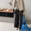 Nuevos pantalones de volantes para niñas de otoño, pantalones cortos de pierna ancha de moda estilo coreano con dobladillo de volantes, pantalones casuales para niñas