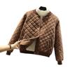 Recién Llegado Abrigo Acolchado de Algodón de Terciopelo Dorado Ropa de Invierno para Mujer Abrigo Acolchado de Algodón Pequeño Corto Estilo Coreano Suelto Adelgazante Diamante Abrigo Acolchado de Algodón Abrigo Grueso a la Moda