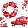 Decoraciones Temáticas de Corazón para Fiesta de San Valentín Transfronteriza, Colgantes de Fiesta de Corazón, Colgantes de Puerta de Corazón, Decoraciones para Fiesta de Bodas