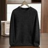 Suéter Masculino de Cashmere para Outono/Inverno, 5 Fios, 3 Ply, Ponto Osmanthus, Espessado, Gola Redonda, Casual, Quente