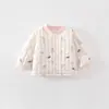 Estilo Bosque Conejo Lindo Niños Bebé 80g Más Terciopelo Más Algodón Ropa Infantil Invierno Pequeño Abrigo de Algodón 0-2 Años Niña Chaqueta de Algodón