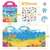 Livro de adesivos de gelatina educativo portátil de educação infantil transfronteiriço da Amazon, livro silencioso de animais, livro de adesivos de educação infantil em inglês