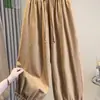 Calças cropped de algodão e linho bordadas para mulheres, calças casuais de cintura alta vintage de verão, calças de perna larga soltas e modeladoras de nove pontos, leves