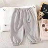 Estilo Novo Primavera e Outono Calças Esportivas de Verão para Crianças Calças Casuais Calças de Moletom para Meninos e Meninas Estilo Coreano Calças para Uso Externo