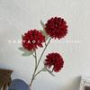 Crisantemo simulado 3 cabezas Crisantemo Ping Pong Boda Decoración del hogar Flor falsa Venta al por mayor Flor Decoración de boda Bola de cebollín