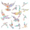 RPS812 Adhesivo electrostático de vidrio con prisma de arcoíris de pájaro transfronterizo, Adhesivo colorido de pájaro anticolisión, Película atrapasol