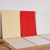 Cartolina de Papel Xuan A4A3 Pintura Chinesa Caligrafia Quadrado em Branco Macio Meio Tamanho Meio Maduro Pronto para Montar Folha Quadrada Vermelho Eterno Espelho