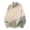 2026 Nuevo Cardigan de Punto con Cremallera y Cuello Alto Holgado Otoño/Invierno Abrigo para Mujer Versátil