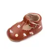 Zapatos de Bebé para Niña Estilo Coreano con Flores Bordadas 0-1 Año Zapatos Suaves de Suela para Bebé Zapatos de Princesa para Niños Pequeños BHM3041