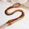 Cordão para Celular com Fivela de Abacaxi DIY Corda de Laço Duplo Corda de Colar Trançada à Mão Corda com Pingente de Franja Corda com Pingente Corda Trançada