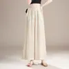 Pantalones blancos de pierna ancha estilo minimalista hechos a medida para mujer, nuevos pantalones casuales versátiles de cintura alta para otoño 2026 para ir al trabajo