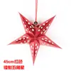 Decoración de celebración navideña spot estrella de cinco puntas láser tridimensional colgante de techo de papel Pantalla de lámpara de escena de estrella