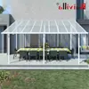Toldo de liga de alumínio, beiral externo, abrigo de chuva, entrada de villa no jardim, toldo retrátil transparente, à prova de chuva