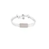 Soporta grabado, pulsera tejida de cordón cuadrado de cuero y acero inoxidable, ajustable, disponible en varios colores, adecuada tanto para hombres como para mujeres