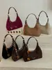 Bolsa de ombro casual, de alta qualidade, estilo coreano, uma bolsa de ombro nichada e estilosa para o dia a dia, apresentando cor sólida, design retrô e um estiloso formato crossbody.