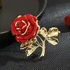 Broche de rosa, acessório de vestuário da moda, cristal rosa, embelezamento de alta costura para vestidos e casacos, design elegante, broche de cheongsam