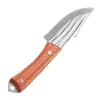 Cuchillo para carne forjado a mano, Cuchillo portátil para deshuesar y cortar para exteriores, Cuchillo para carne y fruta con funda de cuero, Al por mayor