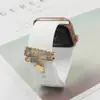 Para Apple Watch, reloj, reloj, reloj, reloj, reloj, reloj, reloj con correa de silicona, anillo decorativo