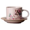 Polvo Horno Ru flor gato taza de café taza de té de la tarde traje de platillo se puede elevar cerámica hogar oficina té taza de café taza
