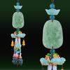 Colgante de perfume de coche de fábrica Xiangyun, calabaza de loto de jade verde, colgante creativo para decoración de coche, accesorios para coche al por mayor