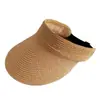 Gorra de Béisbol de Paja de Nuevo Estilo 2026 con Visera Amplia, Protección UV, Protección Solar, Sombrero de Ala Enrollada para Mujer, Sombrero para el Sol