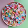 Accesorios de resina color transparente de dibujos animados mezcla pegamento de crema DIY parche para carcasa de teléfono móvil material para agujero de taza de agua zapatos