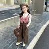 Conjunto Elegante Holgado Estilo Chanel para Niña Primavera y Otoño, Niña Bebé Nuevo 2025 Principios de Otoño Cuadros Dos Piezas Versión Coreana