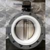 Válvula borboleta de flange selada em PTFE direto da fábrica D341F-16 válvula borboleta de PTFE de linha central água da torneira química municipal
