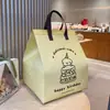Bolsa térmica aislada para empaque de pastel de cumpleaños para llevar caja de pastel de 4 pulgadas 6 pulgadas 8 pulgadas 10 pulgadas bolsa reutilizable refrigerada para postres