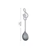 Acero Inoxidable Purificado de Titanio Cuchara con Forma de Corazón y Nota Musical Vajilla Multiusos Cuchara Pequeña Creativa Cuchara de Postre con Nota Musical Cuchara para Remover el Té de la Tarde