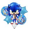 Amazon nuevo estilo Sonic Hedgehog Sonic niño traje de fiesta de cumpleaños Sonic globo de aluminio