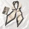 Bufanda Larga Pequeña de Seda Cinturón para el Cabello Corbata de Bolsillo de Alta Gama Cinturón de Cinta Lazo para el Cabello de Mujer Primavera y Otoño Combinación Perfecta