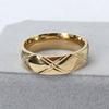 Joia Popular Xadrez Anel Simples em Forma de Diamante Europeu e Americano para Homens e Mulheres Anel de Aço Titânio Galvanizado Joias de Aço Inoxidável Venda Quente