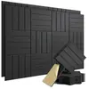 Paneles Absorbentes de Sonido de Fibra de Poliéster Personalizados, Listones de Madera, Paneles Aislantes de Sonido con Rejilla, Calidad de Exportación para Comercio Exterior, Fábrica de Fuente de Suministro Transfronteriza