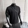 Camiseta Henley de manga larga para hombre Cleanfit, colección de otoño, limpia y elegante, perfecta para un look casual, streetwear americano, corte holgado
