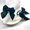 Nuevo Anillo para Servilleta de Navidad Lazo de Terciopelo Hebilla para Servilleta Anillo para Servilleta Color Borgoña Decoración Festiva