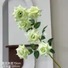 Flores Artificiales: Rosetones de Esquina de 6 Cabezas, Rosas Silvestres Pequeñas, Rosetones de Esquina Delicados, Rosas de Jardín, Arreglos Florales de Boda, Filas de Flores
