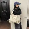 Bolso plisado estilo coreano para mujer, moderno y versátil, bolso de hombro de nailon de gran capacidad, bolso tote casual para estudiante y persona que va al trabajo
