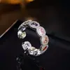 Novo Anel de Pulso com Zircônia Colorida Dopamina, Anel de Pulso Versátil de Luxo Leve com Zircônia