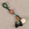 Criativo Branco Jade Bodhi Semente Esculpida Lótus Chaveiro Pêssego Madeira Lótus Chaveiro Pingente Homens e Mulheres Estilo Chinês Presente